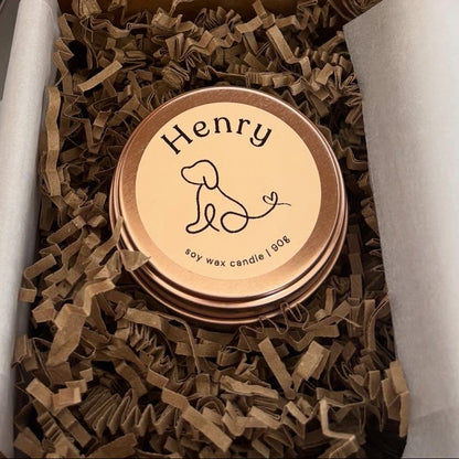 Candle tin in a box with custom